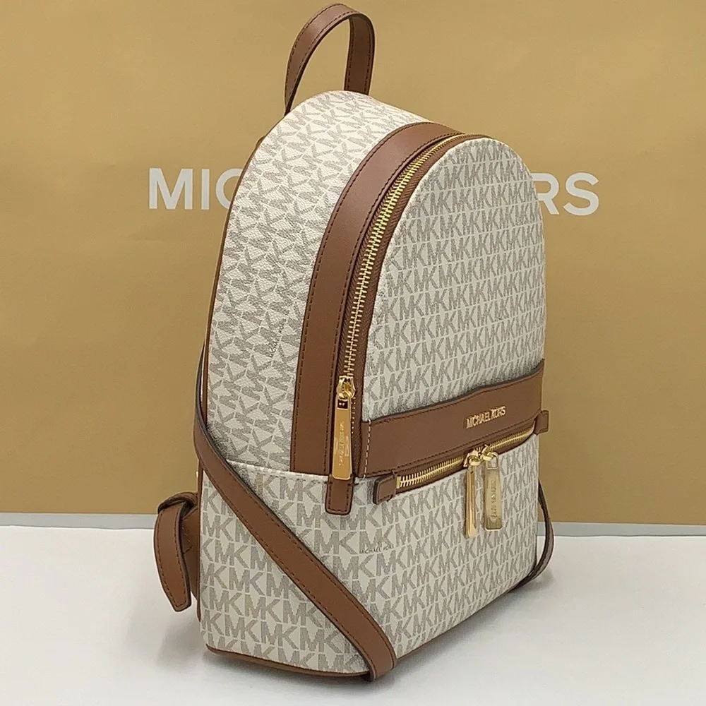 MICHAEL KORS Kenly Medium Backpack Signature Vanilla Bag